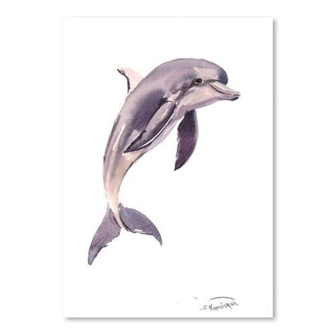Dolphin By Suren Nersisyan Painting Print On Wrapped Canvas