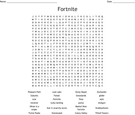 Fortnite Word Search Wordmint Word Search Printable