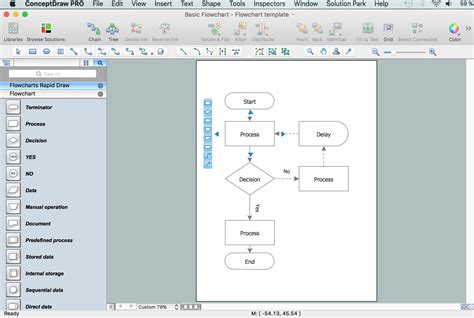 How To Create A Flowchart Using Conceptdraw Free Trial For Mac And Pc