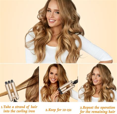 Layado 3 Barrel Curling Iron Hair Wave Curler 22mm 086 Inch