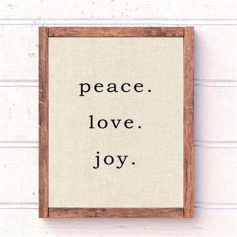 Christmas Quote ~ 6 Peace Love Joy Fleurish H