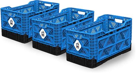 Bigant Collapsible Milk Crate Wheels Ready Storage Container Heavy