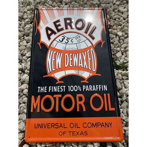 Vintage Universal Aeroil Embossed Metal Sign Advertising Oil Etsy