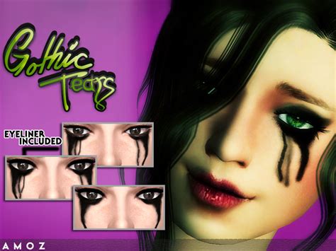 The Sims Resource Amoz Gothic Tears Eyeliner