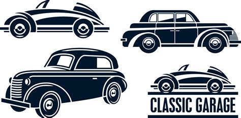 Classic Car Silhouette Classic Car Logo Silhouette Premium Vector