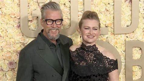Alan Ruck Arrives With Wife Mireille Enos At Golden Globes 2024