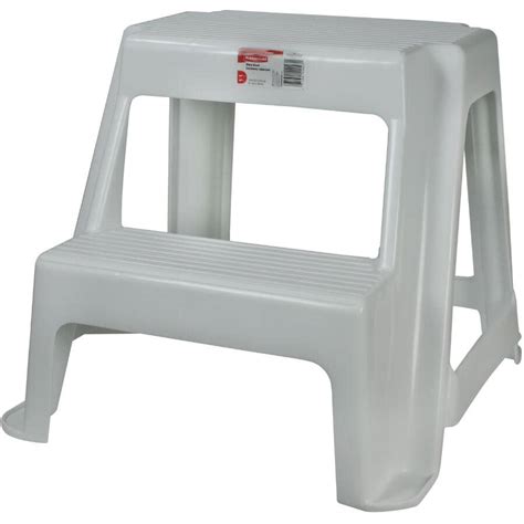Rubbermaid 2 Step White Roughneck Step Stool Home Hardware