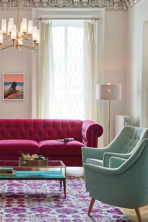 Ideas To Integrate A Pink Sofa Into Your Space Digsdigs