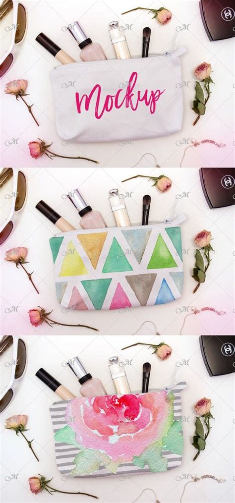 Download White Cosmetic Bag Mock-up. PSD | Cosmetic bag, Create clipping mask, Cosmetics