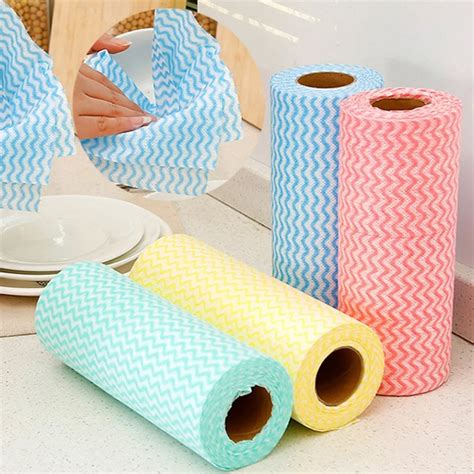 25pcs Set Non Woven Kitchen Cleaning Cloth Disposable Eco Friendly Rags Wiping Scouring Pad