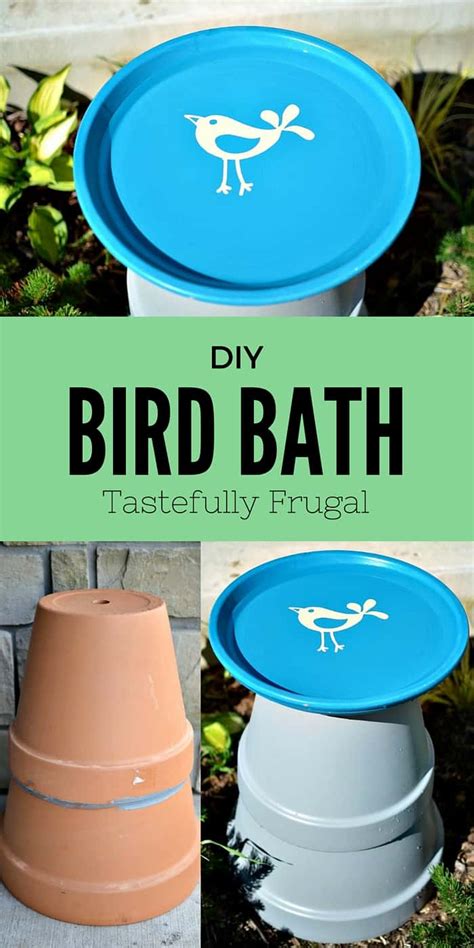 How to make my own bird bath. DIY Bird Bath - Tastefully Frugal