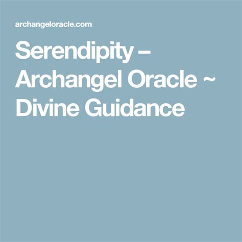Serendipity Archangel Oracle ~ Divine Guidance Colette Baron Reid