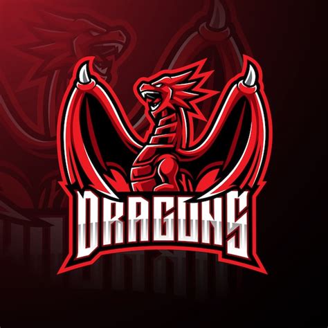Dragon Sport Mascot Logo Design Vector Premium Download