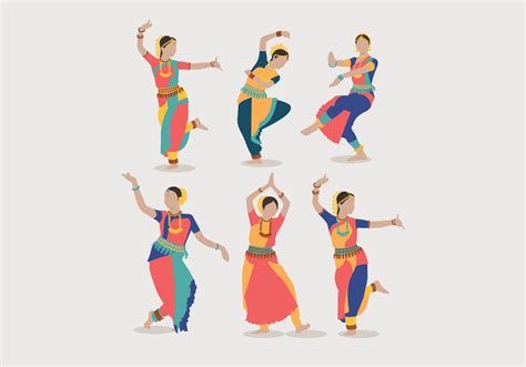 Indian Women Dancing Vector 124392 Vector Art At Vecteezy