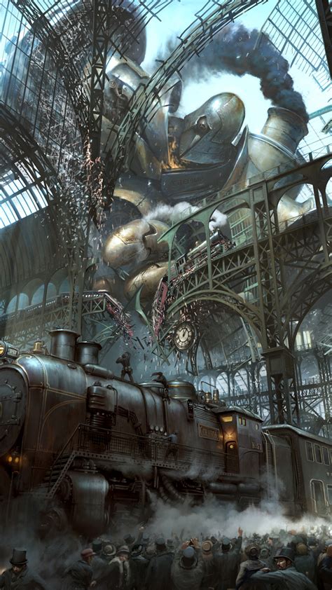 🔥 Download Steampunk Train Station Titan Android Wallpaper By