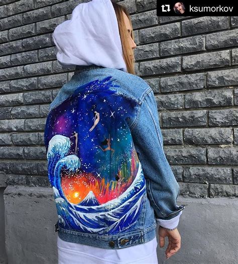 I have had so many questi. Pin on Painted custom denim jackets By @liliyakosmos.art
