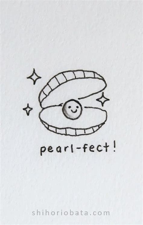 A Piece Of Paper With A Drawing Of An Egg In The Middle And Words Pearl