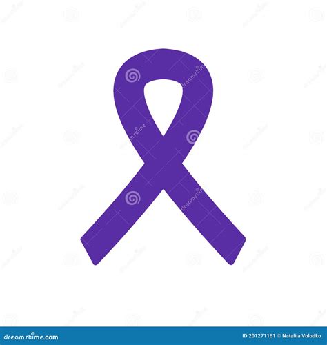 Purple Ribbon Lupus Awareness Ribbon Modern Style Logo Illustration