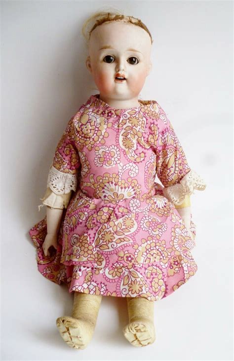 Antique 1800s Kestner Childrens German Bisque Doll Leather Jointed