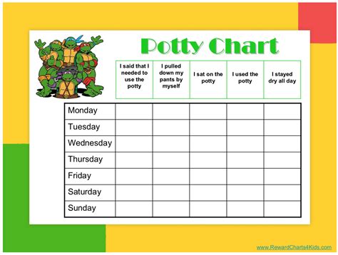 Free Printable Potty Training Charts Ready To Potty
