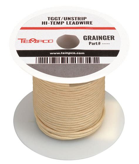 Tempco High Temp Lead Wire 12 Awg Wire Size Natural 100 Ft Lg Ptfe