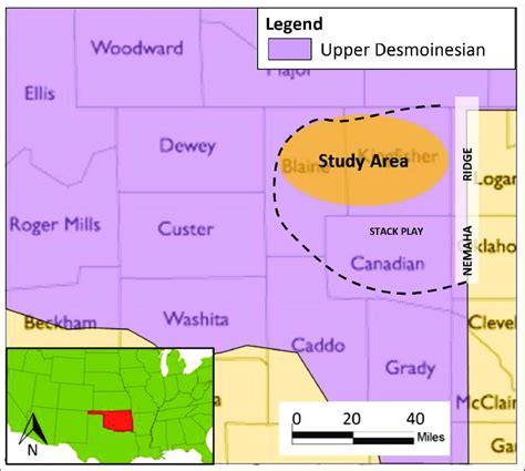 Map Showing The Approximate Location Of The Study Area In Kingfisher