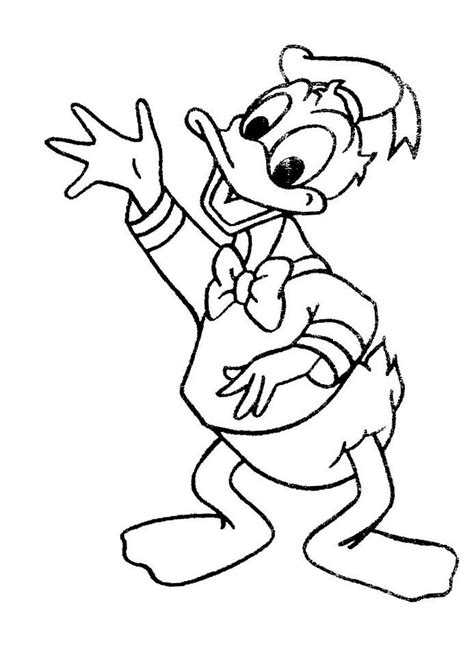 Donald Duck Line Drawing Clipart Best