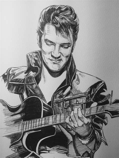 Elvis Presley Ballpoint Drawing Sketch Painting Drawings Sketches