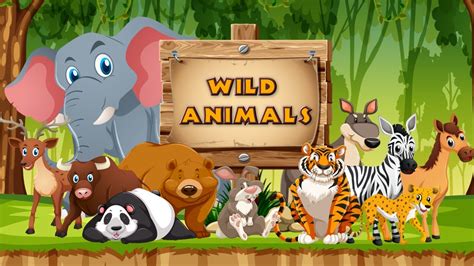 Wild Animals Names And Sounds For Kids To Learn In English Wild