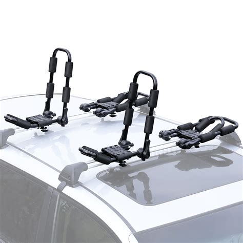 Leader Accessories Folding Kayak Rack 4 Pcsset J Bar Car Roof Rack For