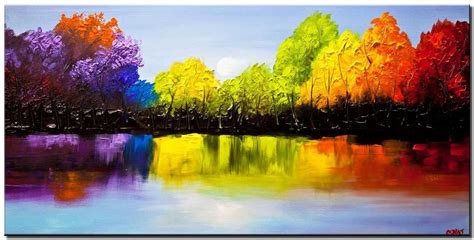 Abstract And Modern Paintings Osnat Fine Art Colorful Landscape