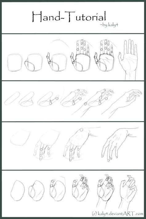 Hand Tutorial By Kaly4 On Deviantart How To Draw Hands Hands