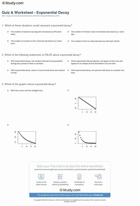 Exponential Growth And Decay Worksheet A Comprehensive Guide Style