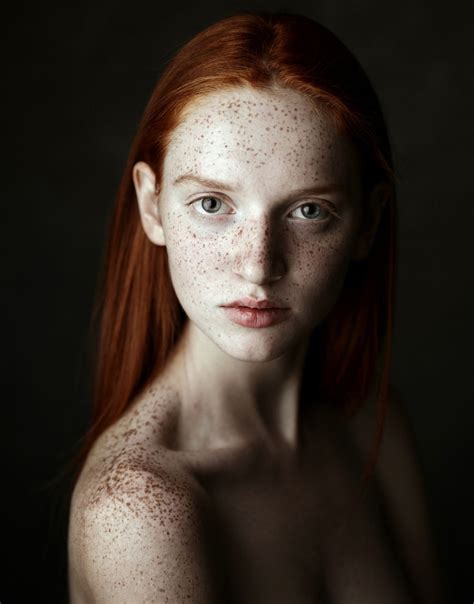 Freckles Simple Portrait Redheads Freckles Girl
