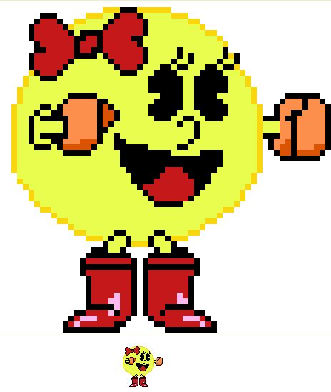 Ms Pac Man Pixelart By Animefur On Deviantart