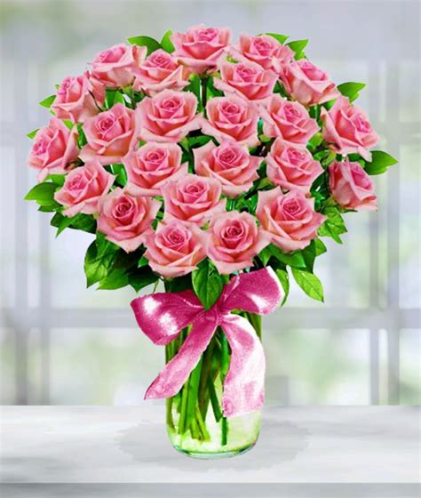 Two Dozen Pink Roses Avas Flowers