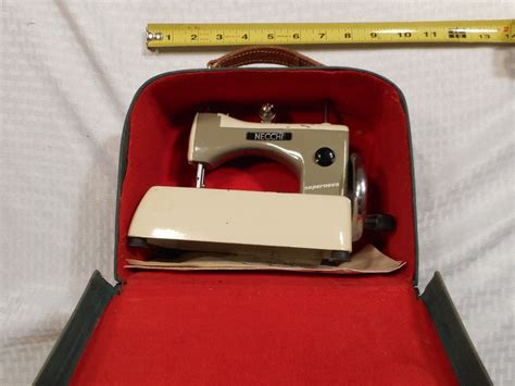 Vintage Necchi Super Nova Sewing Machine Toy Miniature Sold Untested