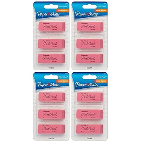 Papermate Pink Pearl Premium Medium Rubber Eraser 3 Count 70502pp 4