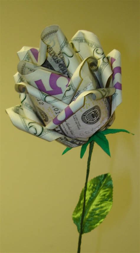 Dollar Bill Origami Rose Ailsaadesson