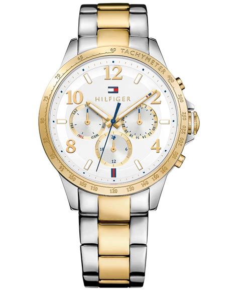 Tommy Hilfiger Womens Sophisticated Sport Two Tone Stainless Steel