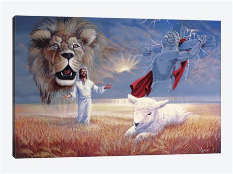 Lion And Lamb Canvas Art By Rod Bailey Icanvas