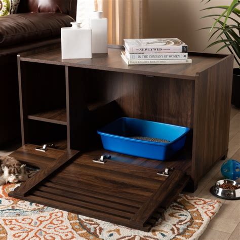 Enclosed Furniture With Cat Litter Storage