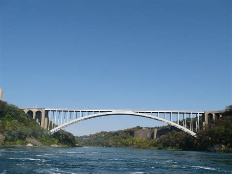 The Rainbow Bridge At Niagara Falls Is An International Steel Arch