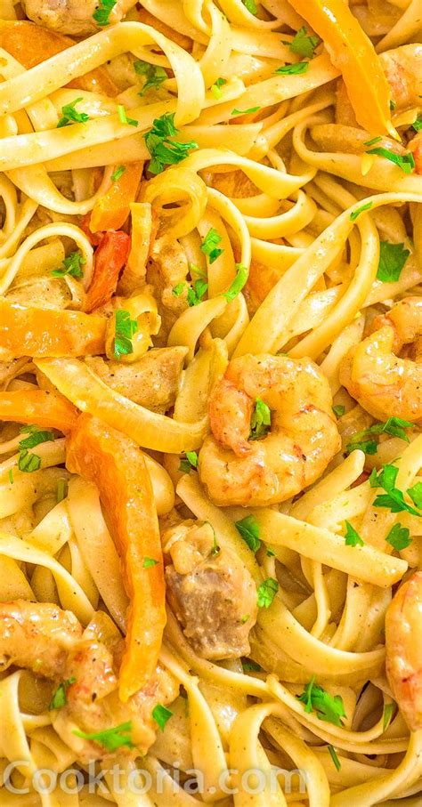 Pasta With Shrimp And Chicken Chicken And Shrimp Recipes Cooking