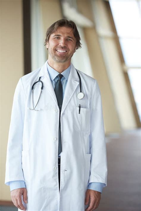 Portrait Of Handsome Doctor Stock Image Image Of Hospital Grey 62748551