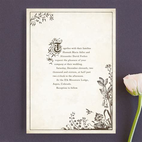 Literary Wedding Invitations For The Bookworms And The Academics In