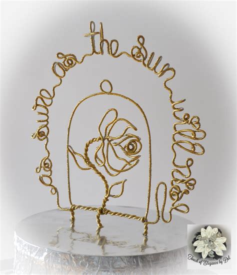 Fairy-tale Inspired Wedding Cake Topper Beauty Rose Cake | Etsy ...