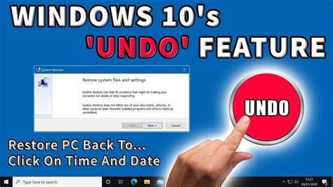 System Restore Windows 10 Restore Your Pc To An Earlier Time And Date