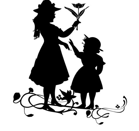 Mother And Child Clipart Silhouette Clipground