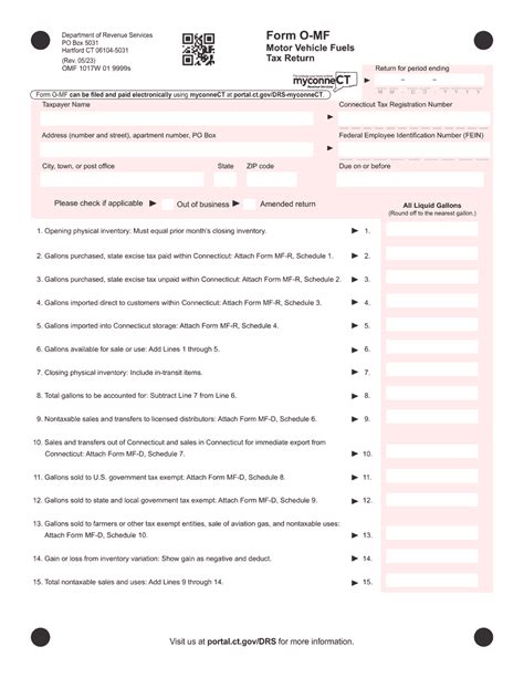 Form O Mf Download Printable Pdf Or Fill Online Motor Vehicle Fuels Tax